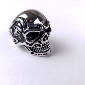 Mens Skull Ring 316 Stainless Steel Heavy Biker Gothic Punk Reaper Jewelry Sz 10